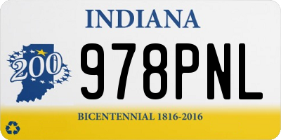 IN license plate 978PNL