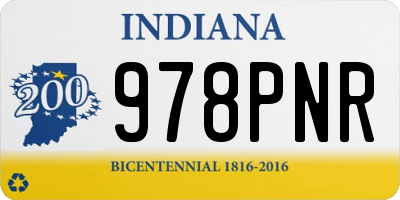 IN license plate 978PNR