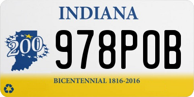 IN license plate 978POB