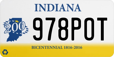 IN license plate 978POT
