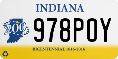 IN license plate 978POY