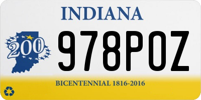 IN license plate 978POZ