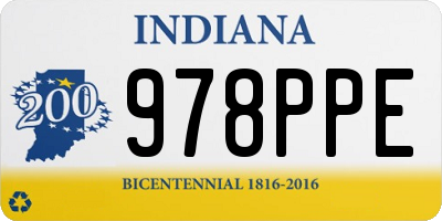 IN license plate 978PPE