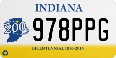 IN license plate 978PPG
