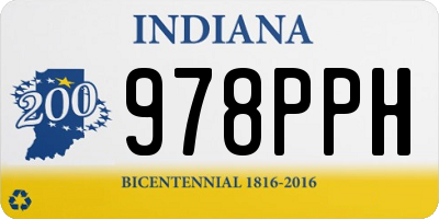 IN license plate 978PPH