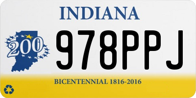 IN license plate 978PPJ