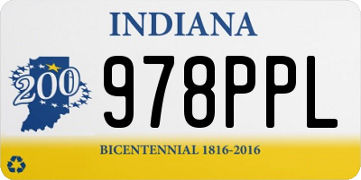 IN license plate 978PPL