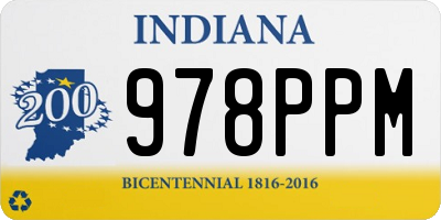 IN license plate 978PPM
