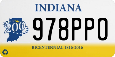 IN license plate 978PPO