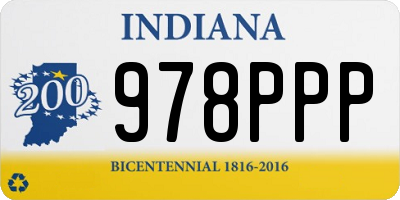 IN license plate 978PPP
