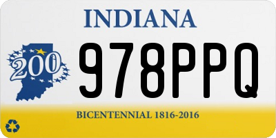 IN license plate 978PPQ