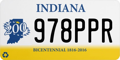 IN license plate 978PPR