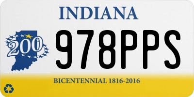 IN license plate 978PPS