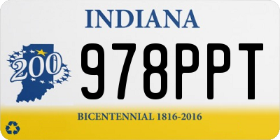 IN license plate 978PPT