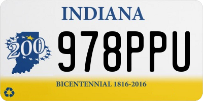 IN license plate 978PPU