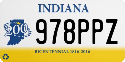IN license plate 978PPZ
