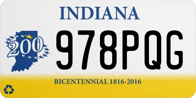 IN license plate 978PQG