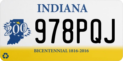 IN license plate 978PQJ