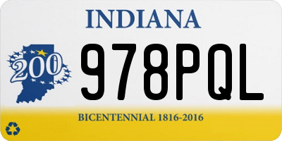 IN license plate 978PQL