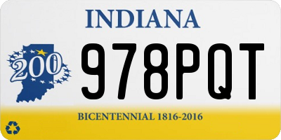 IN license plate 978PQT