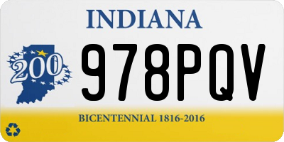 IN license plate 978PQV