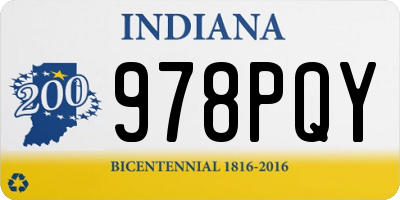 IN license plate 978PQY