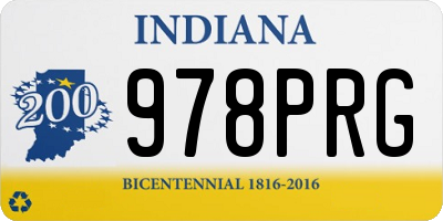 IN license plate 978PRG