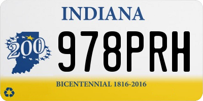 IN license plate 978PRH