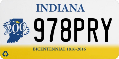 IN license plate 978PRY