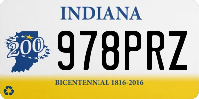 IN license plate 978PRZ