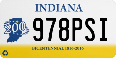 IN license plate 978PSI