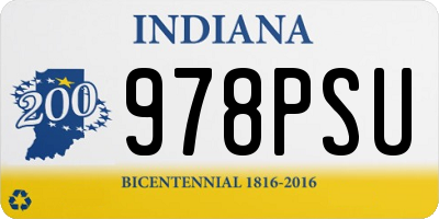 IN license plate 978PSU