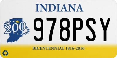 IN license plate 978PSY