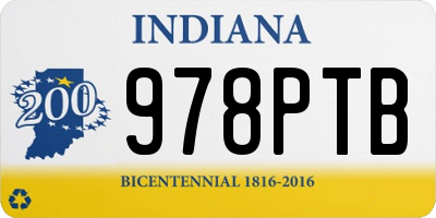 IN license plate 978PTB
