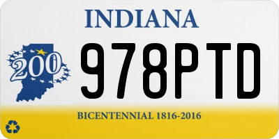 IN license plate 978PTD