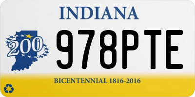 IN license plate 978PTE