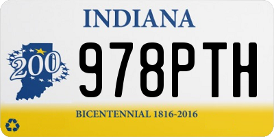 IN license plate 978PTH