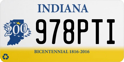 IN license plate 978PTI