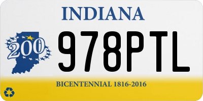 IN license plate 978PTL