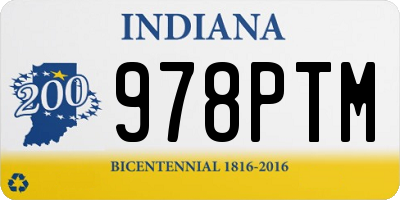 IN license plate 978PTM