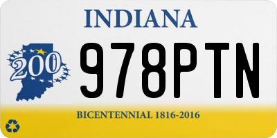 IN license plate 978PTN