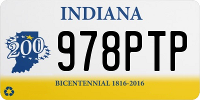 IN license plate 978PTP