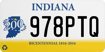 IN license plate 978PTQ