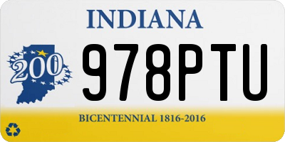 IN license plate 978PTU