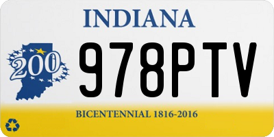 IN license plate 978PTV