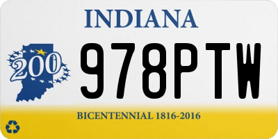 IN license plate 978PTW