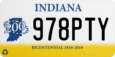 IN license plate 978PTY