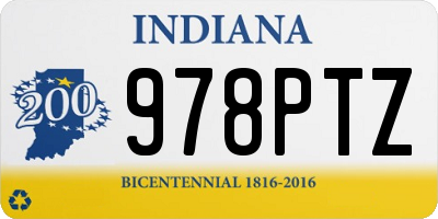 IN license plate 978PTZ