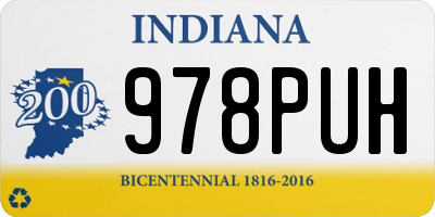 IN license plate 978PUH