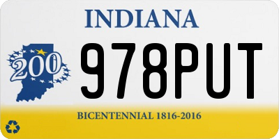 IN license plate 978PUT